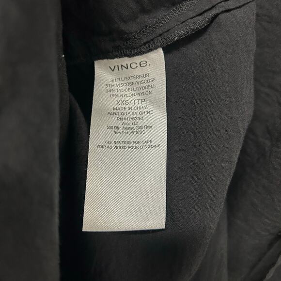 Vince Belted Button Down Dress in Black Size XXS - Picture 5 of 9